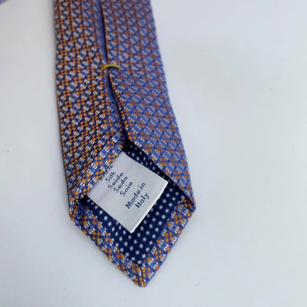 Eton Tie Mens One Size Multi Patterned Silk‎ Classic Fit Necktie Italy Made NWT